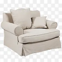 高端简约单人软垫纯色沙发