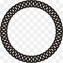 交叉线条不规则圆环