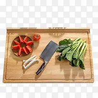 面板菜板上的蔬菜