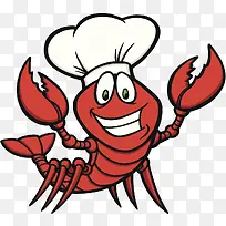 龙虾厨师卡通形象