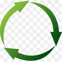 绿色循环使用箭头图标