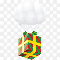 白色卡通热气球圣诞