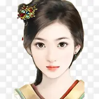 卡通小人素描古风图标