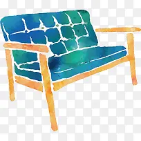水彩沙发座椅