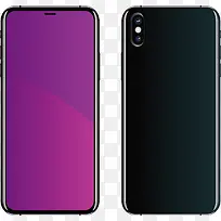 紫色界面手机模型