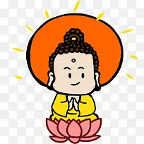Q版佛发光如来