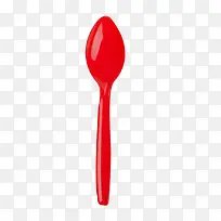 大红色塑料勺子免扣png素材