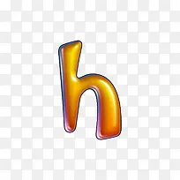 水滴字母h
