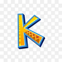长颈鹿字母K