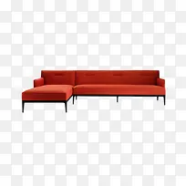 红色装饰布艺沙发
