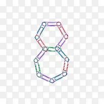 回形针字母数8