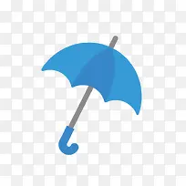 卡通蓝色雨伞