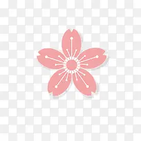 美丽的桃花花朵手绘图