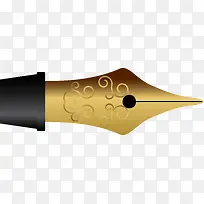 黄色花纹扁形钢笔笔尖
