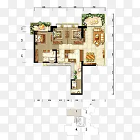 三室两厅房屋平面图