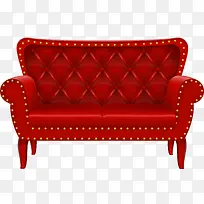 红色大气沙发椅家具