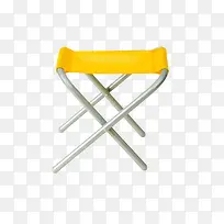 手绘黄色折叠椅凳
