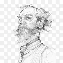 简约素描头像大叔