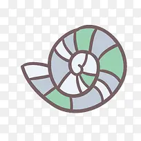 矢量卡通简洁扁平化田螺
