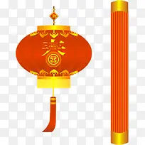 中国春节灯笼效果元素