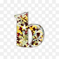 小黄花字母b