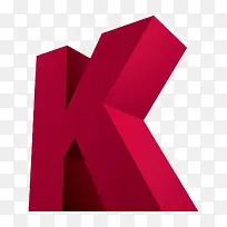 3D英语字母K