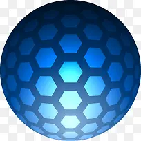 矢量蓝色立体球素材图