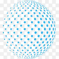 圆点创意蓝色科技球