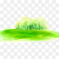 绿色卡通世界湿地日手绘树林森林