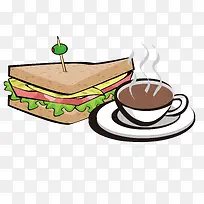 三明治和咖啡
