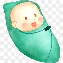 襁褓中的可爱男婴