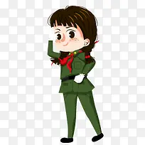 军训教官卡通人物