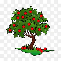 卡通苹果树