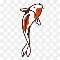 水族馆金鱼手绘卡通鱼类水族矢量