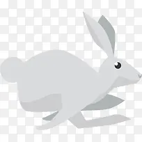 矢量图奔跑的兔子