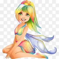 卡通人物美丽花仙子