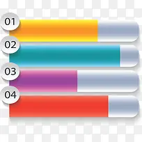 数字序列彩色条形图