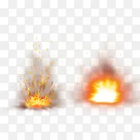 爆炸火热红火碳火