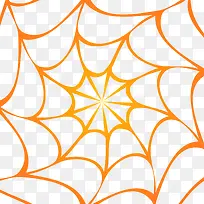 橙色简约蜘蛛网