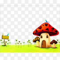 彩色蘑菇屋