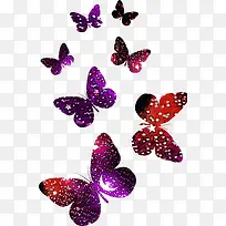 抽象彩色蝴蝶图案