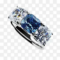 蓝色宝石戒指