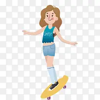 滑板女孩设计