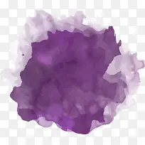 紫色矢量水墨素材图