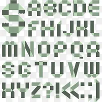 折纸风格英文字母