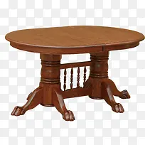 圆形实木餐桌