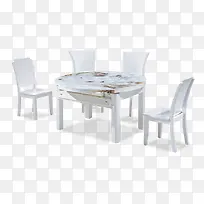 现代大理石白色餐桌