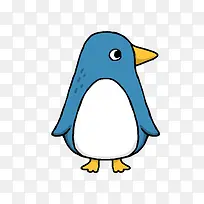 蓝色企鹅免抠素材