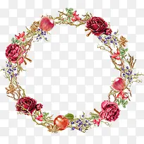 玫瑰花朵花环