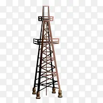 矢量金属石油高架塔中石油